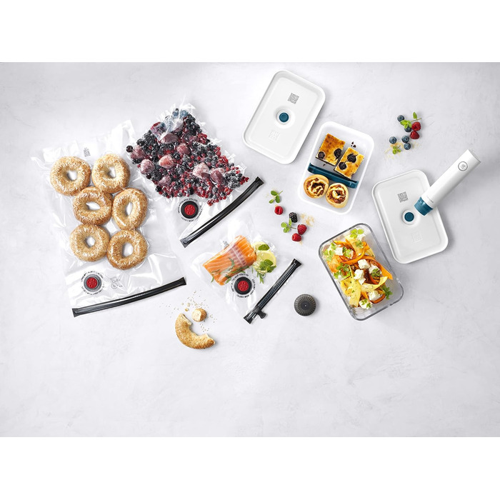 Вакуумний стартовий набір ZWILLING Fresh & Save, 8 предметів, скло, помпа, контейнери та пакети, колекція La Mer