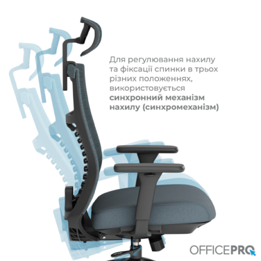 Крісло офісне OfficePro Balance OC550-B-DG-DG