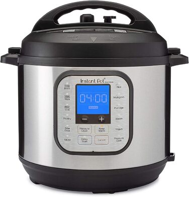 Мультиварка Instant Pot Duo Nova 7-в-1, 5,7 л, електрична, скороварка, рисоварка, йогуртниця, пароварка, з нержавіючої сталі, срібляста
