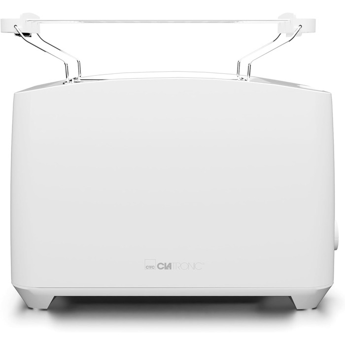 Тостер Clatronic TA 3801, 2 слоти, підставка для булочок, функції розморожування та підігріву, білий