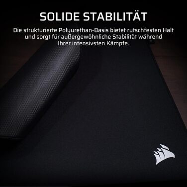 Ігровий килимок для миші Corsair MM PRO Control, середній розмір (450 x 400 мм), чорний