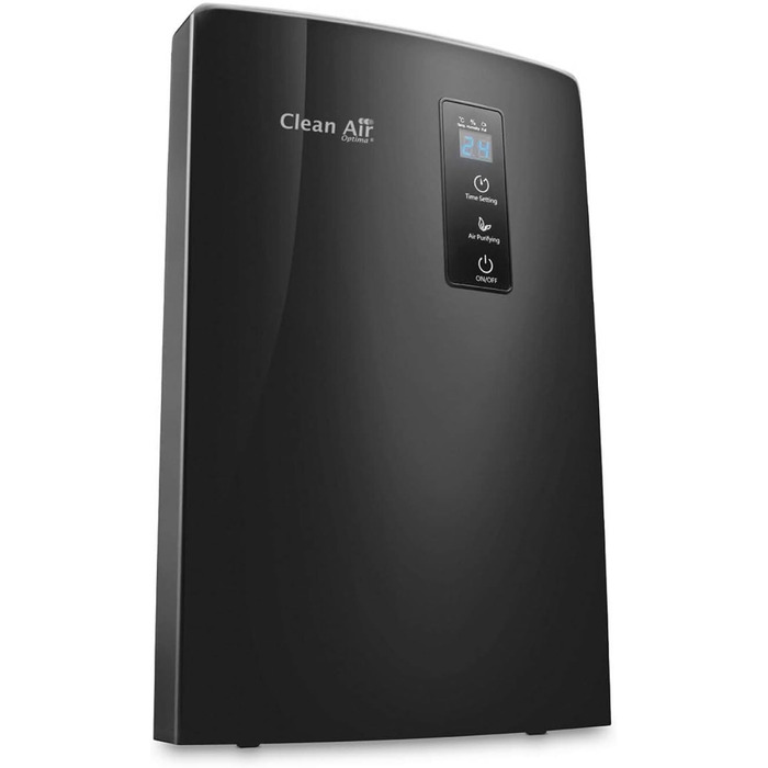 Осушувач та очищувач повітря Clean Air Optima CA-703 з іонізатором і UV-LED лампою, продуктивність до 0,7 л/день, для приміщень до 10 м², чорний