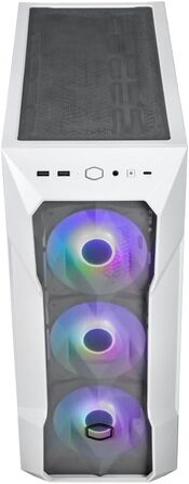Корпус Cooler Master MasterBox TD500 Mesh V2 білий, E-ATX, мід-тауер, 3x120 мм ARGB вентилятори, знімна кришка, бічна панель із загартованого скла, USB Type-C 10 Гбіт/с