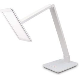 Настільна LED лампа FeinTech LTL00100, димована, 550 лм, з USB, алюміній, ABS-пластик, акрил, регульована температура світла (тепле/холодне біле), біла, 37x15x43.5 см