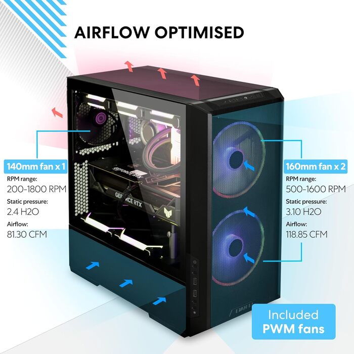 Ігровий корпус Lian Li LANCOOL 216 білий, E-ATX, з підсвіткою RGB, 2x160 мм вентилятори, Midi Tower