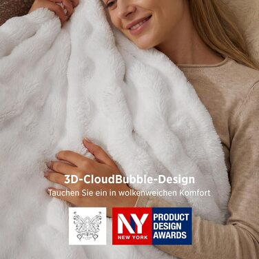 Електрична грілка-ковдра BEDSURE для ліжка та відпочинку, 130x180 см, біла