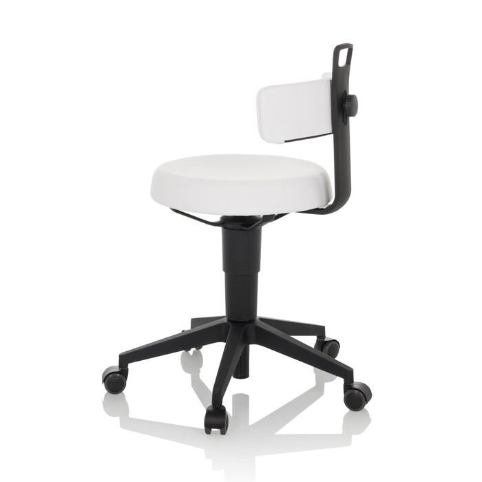 Робочий табурет / балансирне крісло TOP WORK FLEX PU white hjh OFFICE