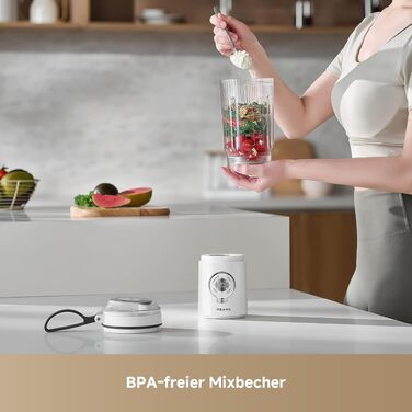 Портативний блендер Dreame PortFresh з від’ємним двигуном, чаша 880 мл (BPA-free), 5 режимів роботи та функція самоочищення, зелений
