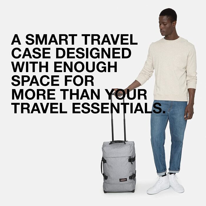 Валіза Eastpak TRANVERZ S 42 л, 51x32,5x23 см, Sunday Grey, сіра
