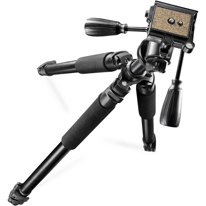 Професійний штатив Walimex Pro FT-665T з 3D-голівкою, надміцний, вантажопідйомність 12 кг, алюмінієвий, 198 см, чорний, з сумкою