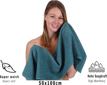 Набір рушників Betz Berlin 4 шт 50x100 см 100% бавовна, легкі, добре вбирають вологу, для спорту, пляжу, подорожей, колір голубиний