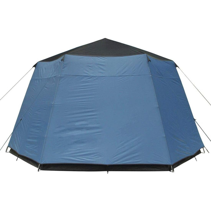 Намет your GEAR Ponza 400 для фестивалю, груповий, сімейний, 4×2,3 м, купольний, UV 50+, висота для стояння, водонепроникний 5000 мм, з підлогою, синьо-сірий