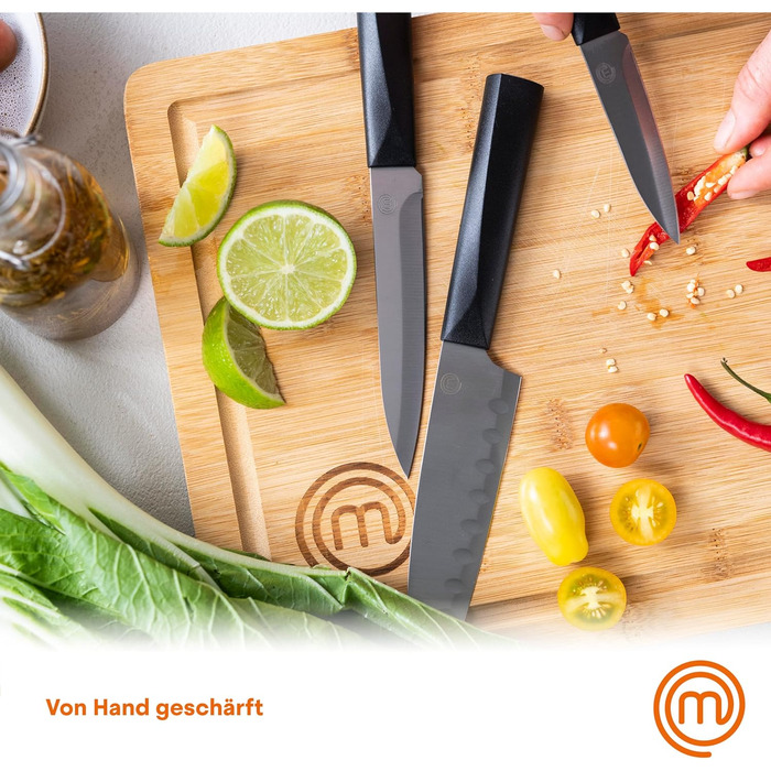 Набір кухонних ножів Masterchef 5 шт. з нержавіючої сталі, професійний, з японським дизайном