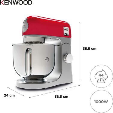 Кухонна машина Kenwood kMix KMX750BK, стандартного розміру, червона
