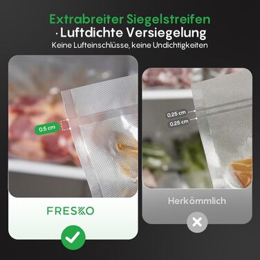 Вакууматор FRESKO AutoMax для продуктів, 140 Вт, 18 л/хв, з вбудованим різаком для пакетів, сріблястий