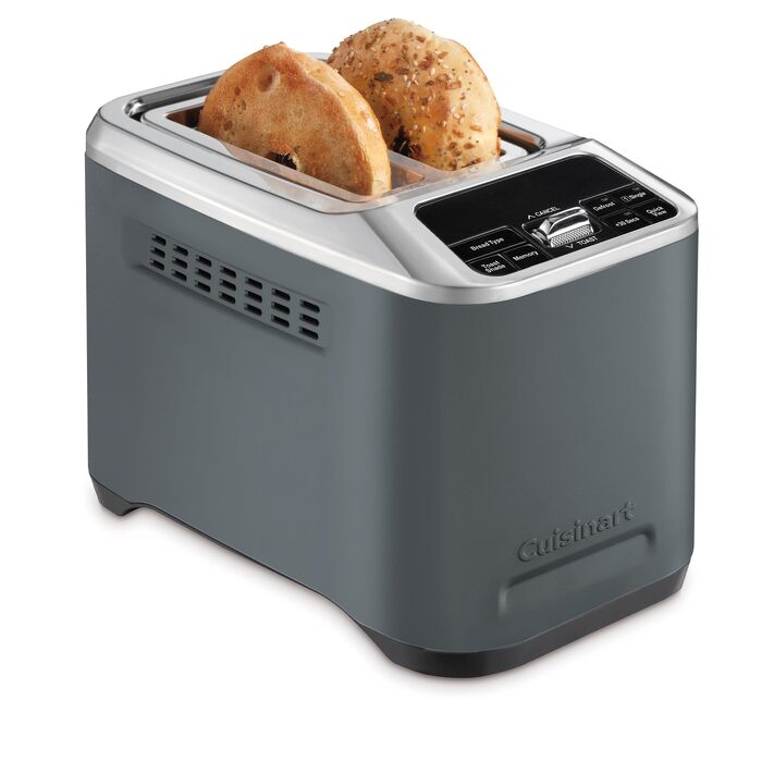 Тостер Cuisinart Smart Elite на 2 тости | Довгі слоти для хліба, пам'ять налаштувань, підйом тостів, режим для булок, розморожування + Boost