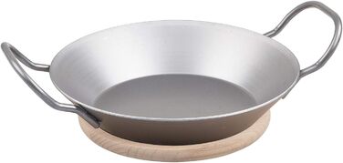 Набір сковорідка з чавуну 24 см з буковою підставкою, 1.2 л, срібляста, виробництво Німеччина
