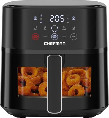Фритюрниця без олії Chefman 5.7L з Hi-Fry технологією, сенсорне управління, антипригарне покриття, чорна