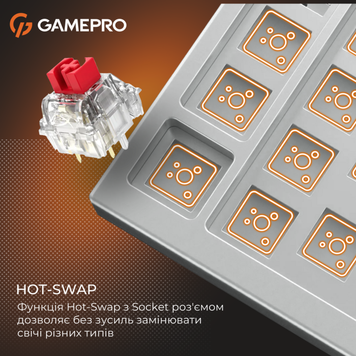 Механічна клавіатура GamePro Genesis Silverlight  (MK116)