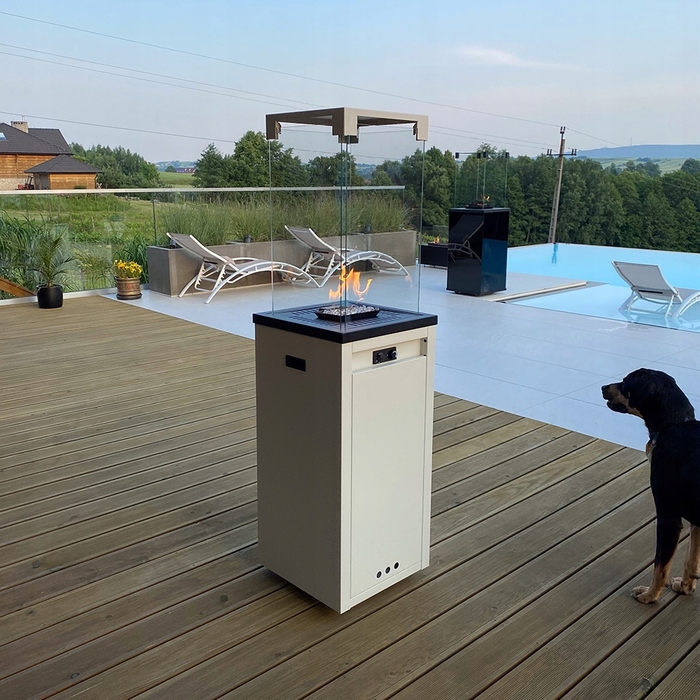 Газовий обігрівач-камін для тераси KRATKI PATIO 8,2 кВт (комплект з чохлом)