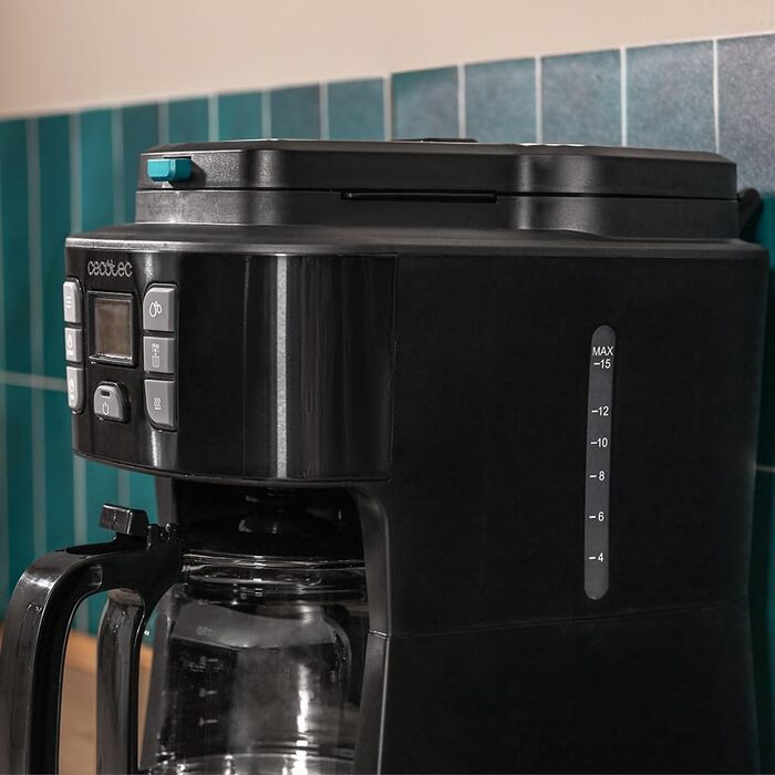 Кавомашина Cecotec Coffee 56 Heat: програмована, з LCD, 1,3л, 12 чашок, нержавіюча сталь