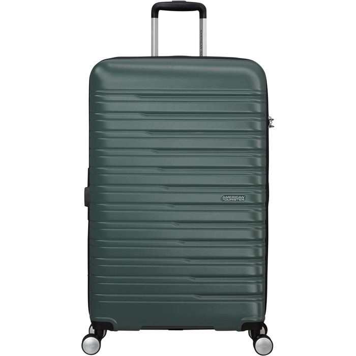 Валіза American Tourister Flashline Spinner L 78 см, 100/109 л, зелена (Dark Forest), жорсткий корпус