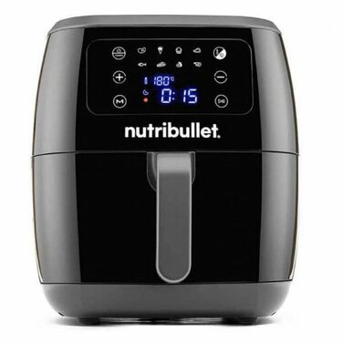 Аерофритюрниця nutribullet Crisplite NBA0611DG, 6л, 1700Вт, сенсорне керування, 8 попередніх налаштувань, без PFAS, матовий чорний
