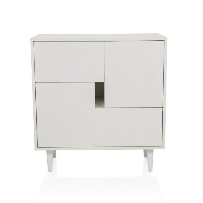 Сервант / комод LYKKJA 77x39,5x72 см 2 шухляди 2 двері білий hjh LIVING