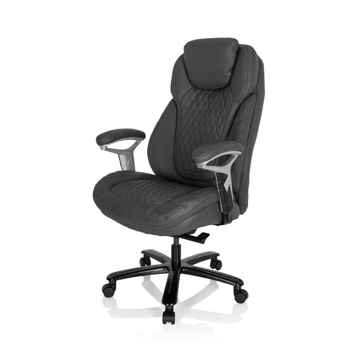 Крісло для керівника XXL PULLMANN штучна шкіра матова сіра hjh OFFICE