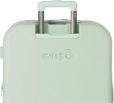 Кабінний чемодан Enso Annie Green 40x55x20 см, жорсткий ABS, TSA-замок, 37 л, 4 подвійні колеса, м'ятний, ручна поклажа