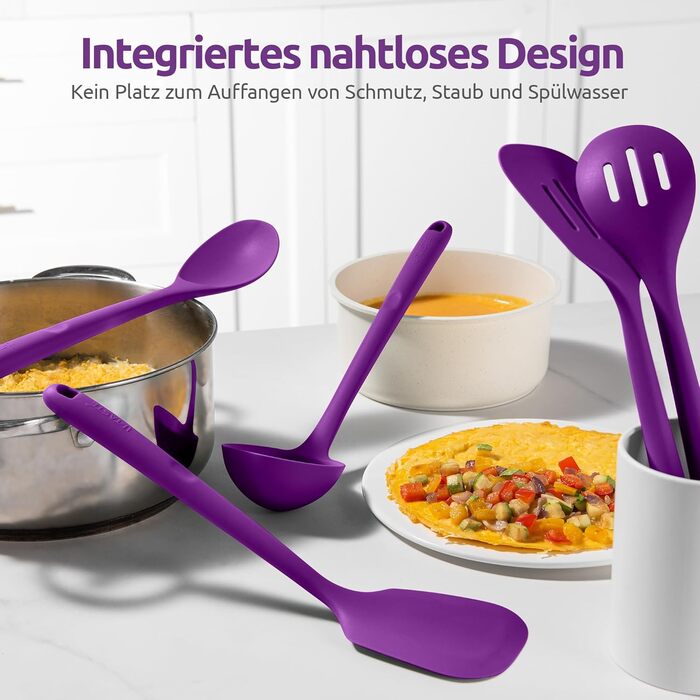 Набір кухонних аксесуарів U-Taste з силікону (5 шт.) - термостійкий, BPA-free, антипригарне покриття