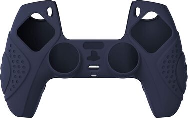 Чохол eXtremeRate PlayVital для контролера PS5, захисний ергономічний силіконовий кейс з ручками, накладки на стіки, 2 шт., колір Guardian Edition, синій (Midnight Blue)