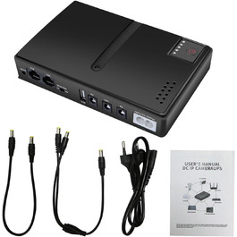 Mini UPS із захистом від перебоїв живлення, USB, 18 Вт, DC USV, батарея-резерв для камери, роутера, оптичного модему, 15 В, 24 В, POE, 5 В, 9 В, 12 В (EU-штекер)