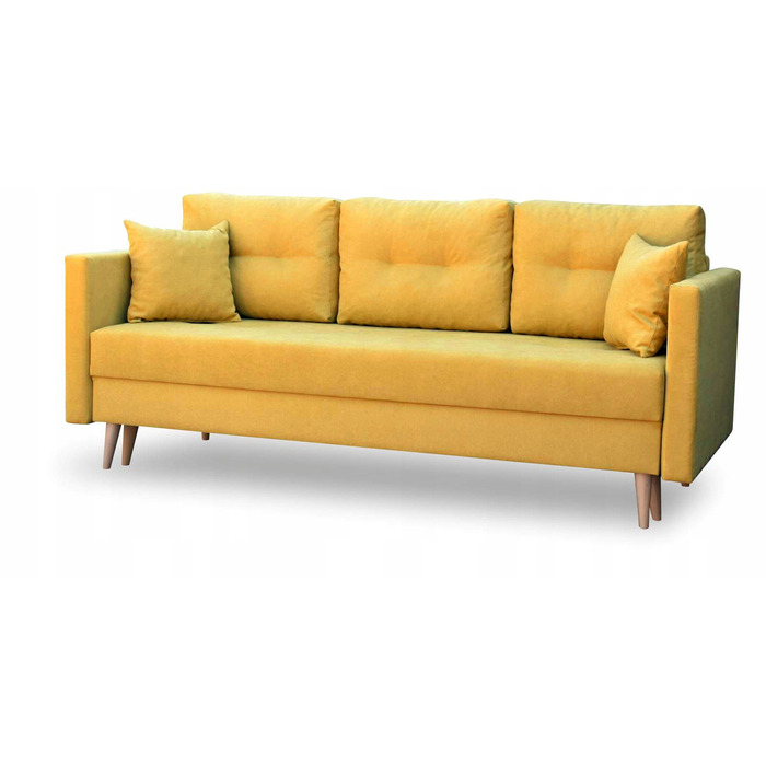 Диван BIRD Meble, 216 x 92 см, оббивка тканина, жовтий