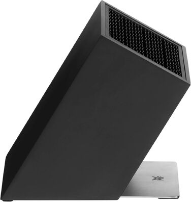 Підставка для ножів WMF FlexTec, чорна, для 15 кухонних ножів, нержавіюча сталь Cromargan 18/10 та якісний пластик