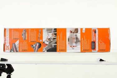 Акумуляторний пилосос BLACK+DECKER 4в1 18В 2.0Аг, безмішковий, для підлоги та ручний, з електрощіткою, бездротовий, комплект з насадкою для щілин, акумулятором, зарядним пристроєм і настінним кріпленням, Titanium/Orange