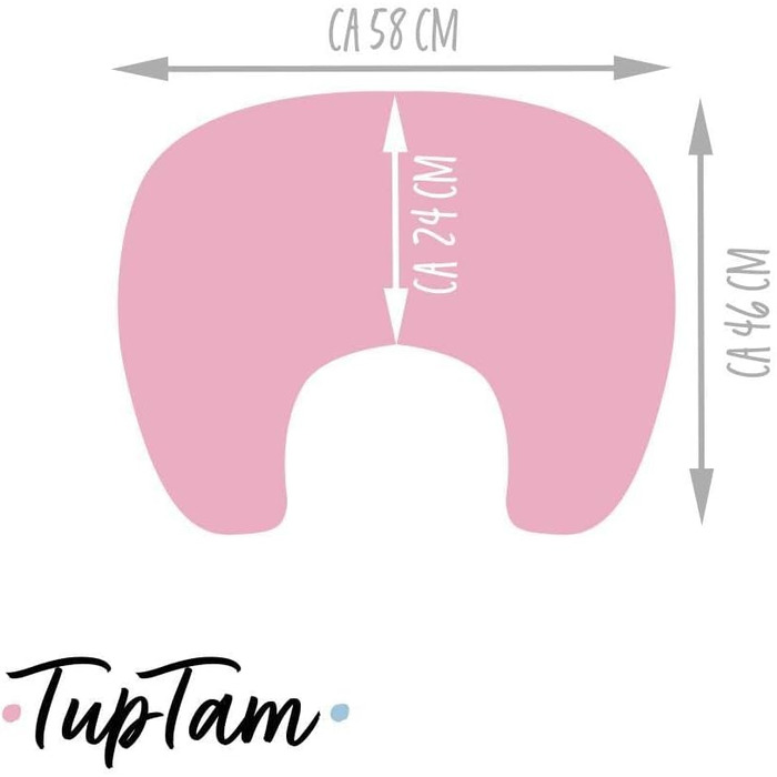 Подушка для годування TupTam Baby Stillkissen Кляйн, бавовняний чохол, колір: будівельна техніка (екскаватор, синій/сірий)