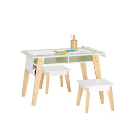 Дитячий стіл SoBuy з 2 стільцями, 80x48x50 см, меблі для дитячої кімнати