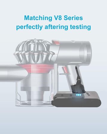 Акумулятор DTK 4000mAh 21.6V для пилососа Dyson V8 (SV10) Absolute, Animal, Fluffy, Motorhead, Slim, Total Clean, Extra, бездротовий ручний