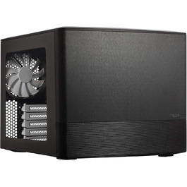 Корпус Fractal Design Node 804 чорний, компактний, для mATX, з високою вентиляцією, модульним інтер'єром, 3 вентилятора Silent R2 120 мм, підтримка водяного охолодження, USB 3.0, бокове вікно