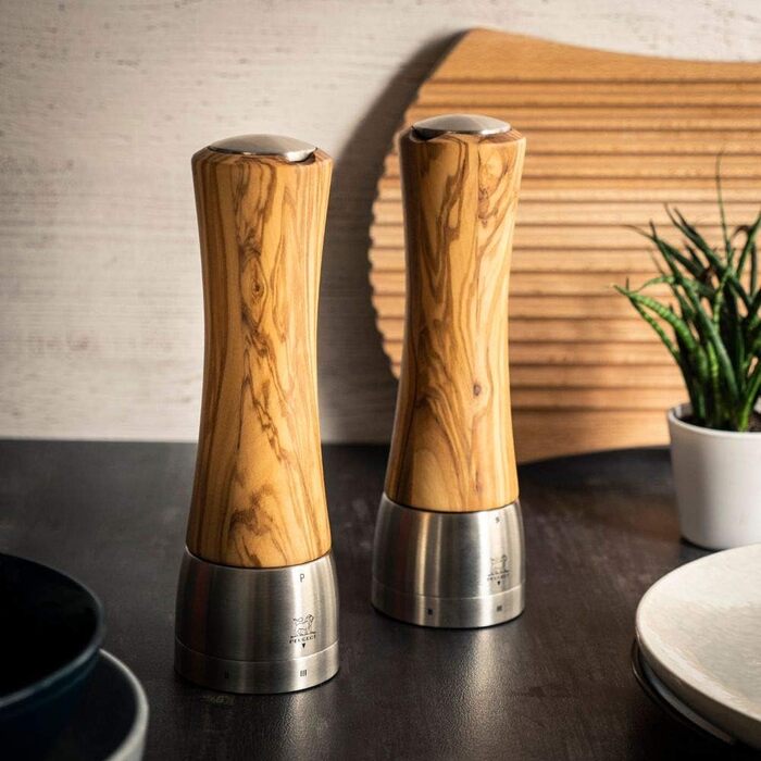 Перо Жіноче Peugeot Pfeffermühle Madras 21 см, сталеве жорно, регулювання ступеня помолу u'Select, оливкове дерево, натуральне