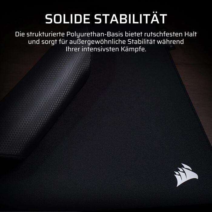 Ігровий килимок для миші Corsair MM PRO Control, середній розмір (450 x 400 мм), чорний