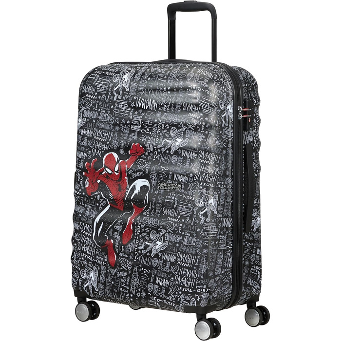 Дорожня валіза American Tourister Marvel Legends Spinner S 55 см, 36 л, багатобарвна (Captain America City), матова