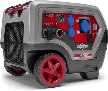 Інверторний бензиновий генератор Briggs & Stratton PowerSmart P2400 (2400 Вт), ультратихий та легкий, 230 В, сіро-червоний