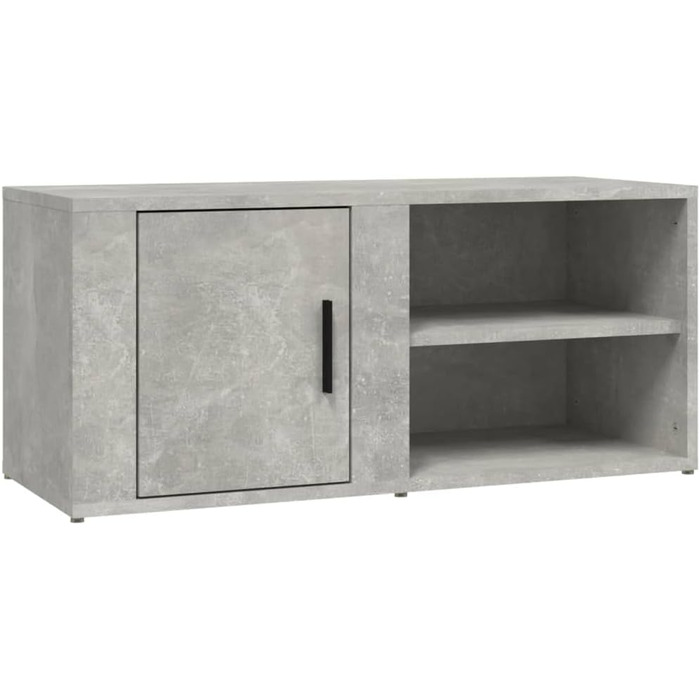 Тумба під телевізор vidaXL, бетонно-сіра, 80x31,5x36 см, ДСП, сучасний ТВ столик, меблі для вітальні