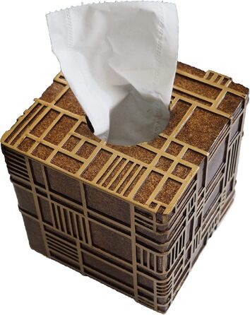 Декоративний чохол для коробки серветок Kleenex Hymmah, квадратний з підносом, золотистий дизайн Linellae для спальні та вітальні