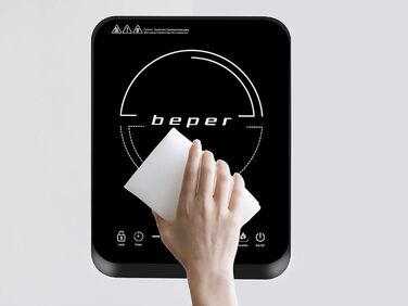 Індукційна плита BEPER BF.700, 1 конфорка, 2000 Вт, 10 режимів потужності, склокераміка, таймер