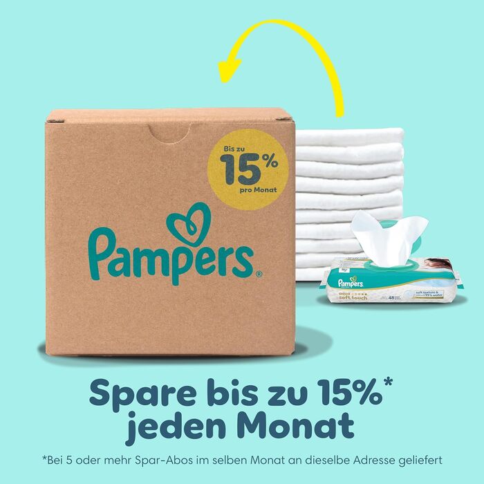 Підгузки Pampers Premium Protection розмір 1 (2-5 кг), пачка 180 шт, на липучках