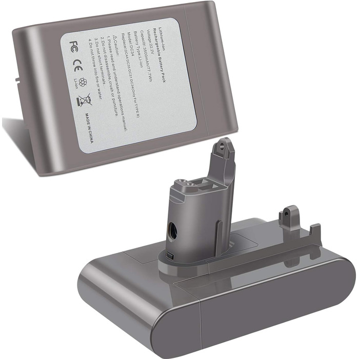 Акумулятор KUNLUN DC45 для пилососів Dyson DC31/DC34/DC45/DC35/DC56/DC57 (тип B) з фільтром