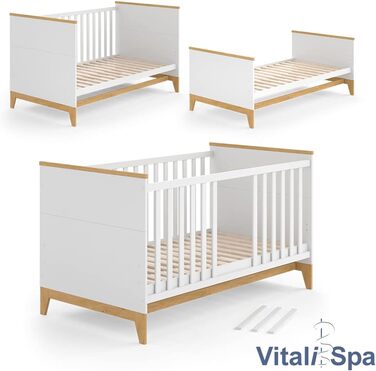 Дитяче ліжко VitaliSpa Malia, кашеміровий дуб, 143.2x81 см